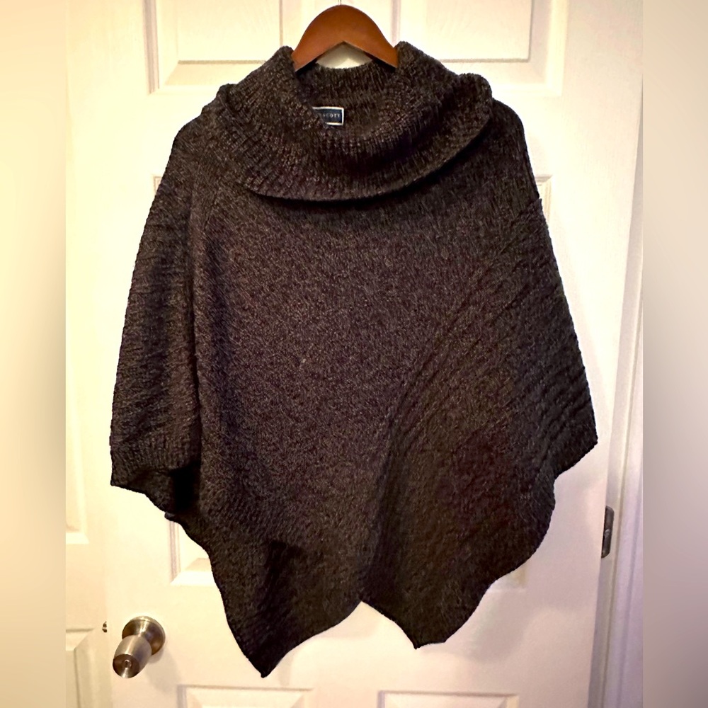 Karen Scott Women's Envelope Poncho Black‎ Size L/XL